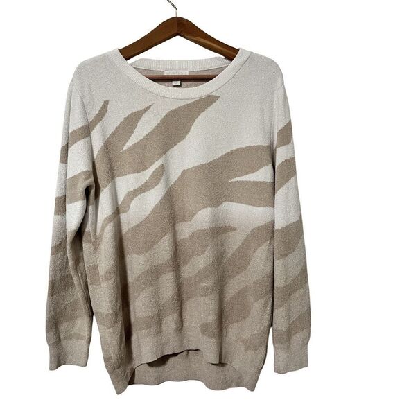 Barefoot Dreams Cozy Chic Ultra Lite Pullover Sweater Size L Ocean Reef Cozy - Picture 1 of 6